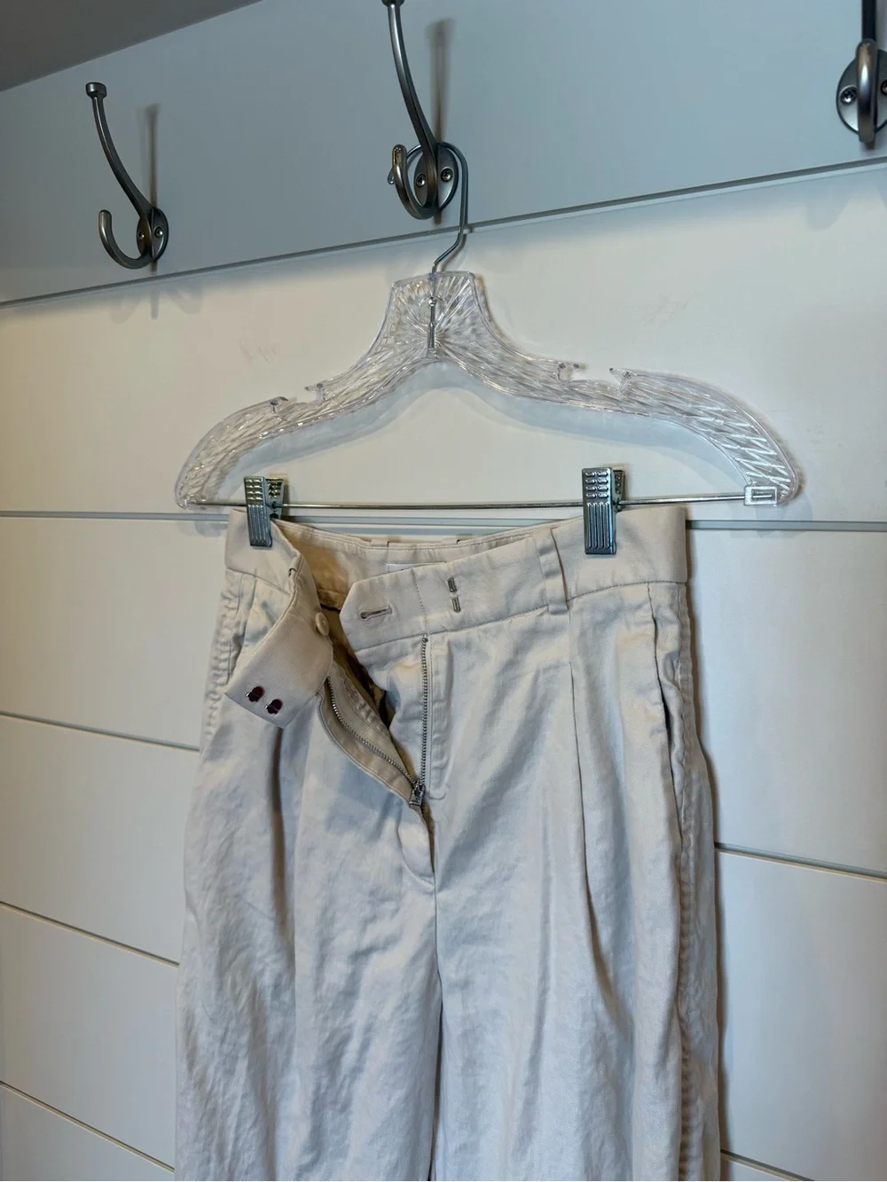 Aritzia Babaton khaki linen blend trouser 4